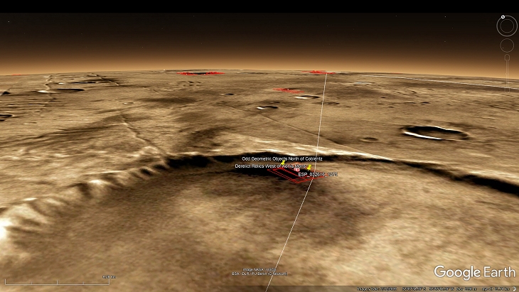 An elevated view of this site being analyzed