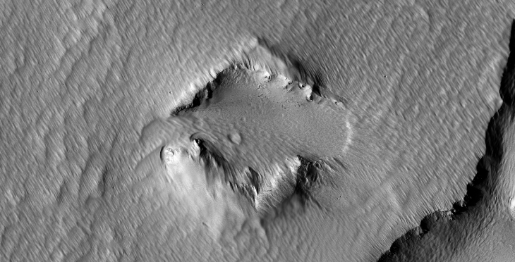 Ancient Chevron-Shaped Ruin found on Mars (PSP_002671_1790 - Zoomed Out)