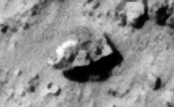 Wreckage consisting of multiple pieces with smaller domes or features on top