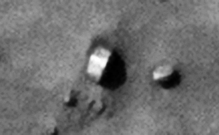 Rectangular megalithic piece with possibly symbol on one side