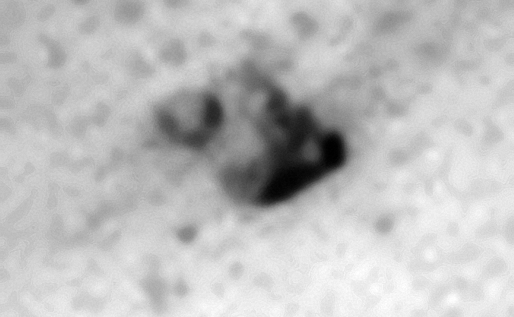 A strange looking craft perhaps, there are what look like two spheres on either side of a cylinder which has a dome on top