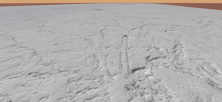 A closer look at a path left by Horseshoe crab on Mars