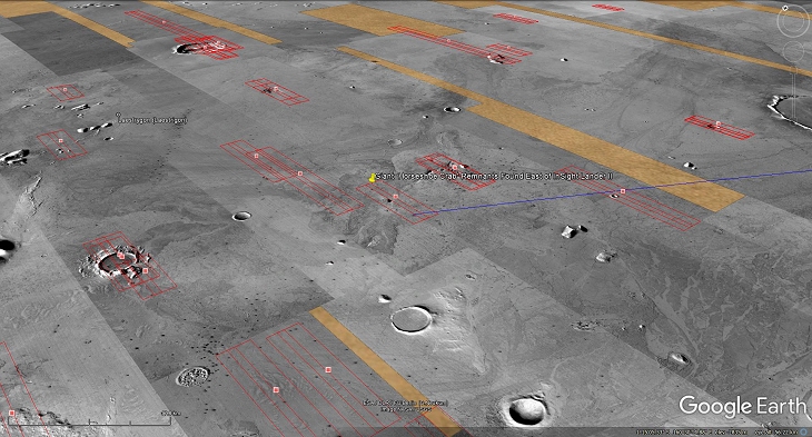 An elevated view of this site being analyzed