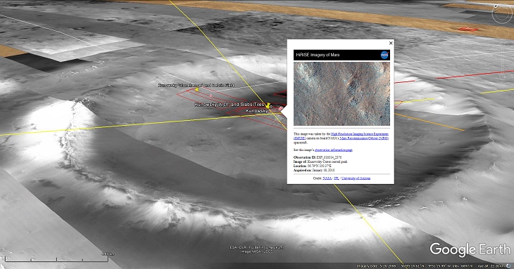 An elevated view of this site being analyzed