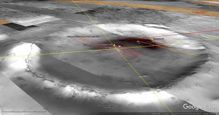 An elevated view of this site being analyzed